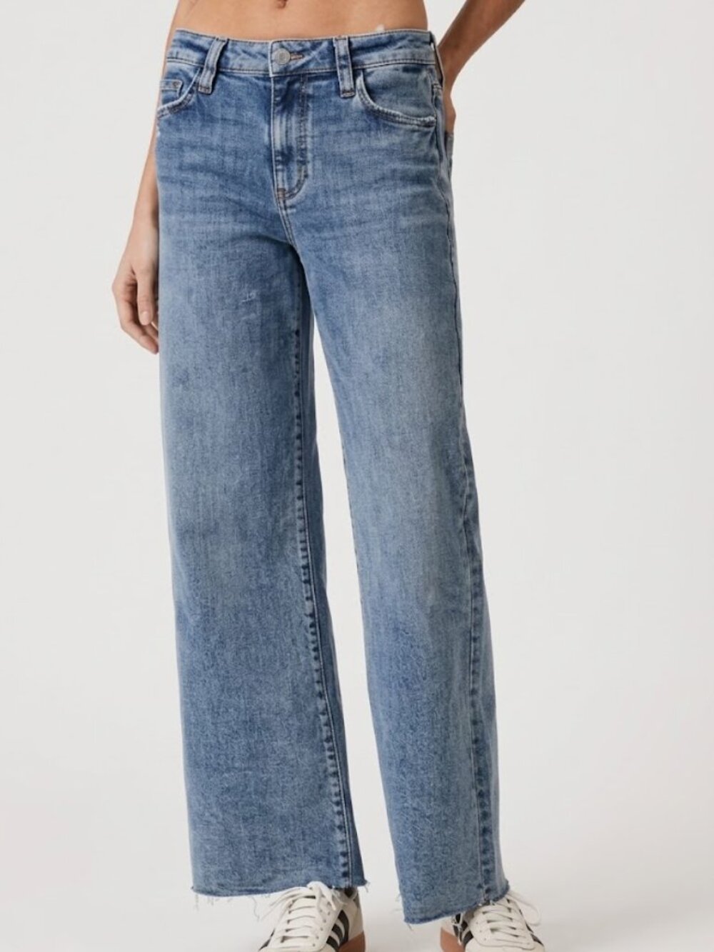 Mavi Move Paloma Mid Rise Wide Leg Stretch Denim Jeans 33